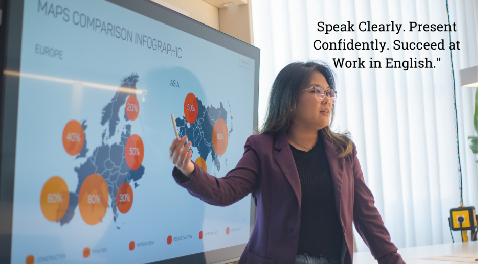 woman presenting