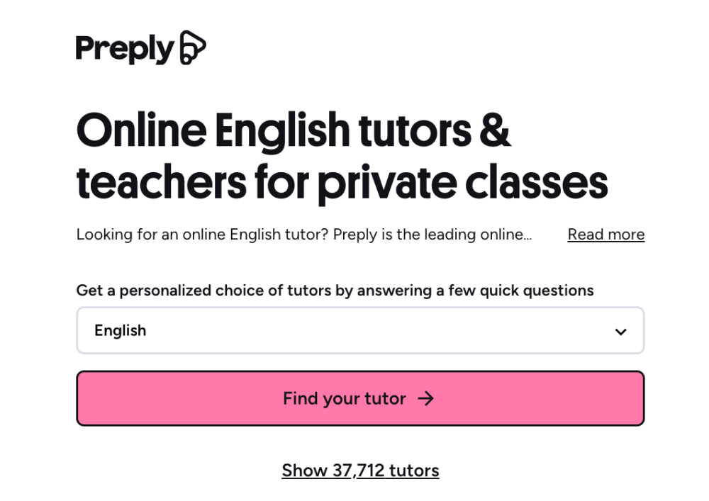 Preply find a tutor